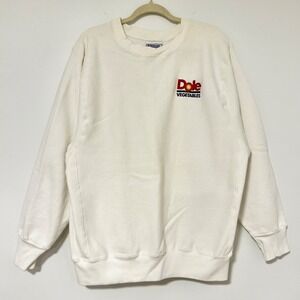 Vintage Dole Vegetables Crewneck Sweatshirt Cream Hanes Beefy Made in USA Large‎